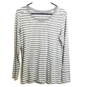 Super soft long sleeved striped shirt.